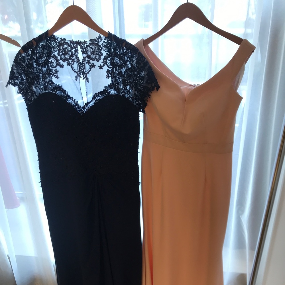 Long purple evening gown